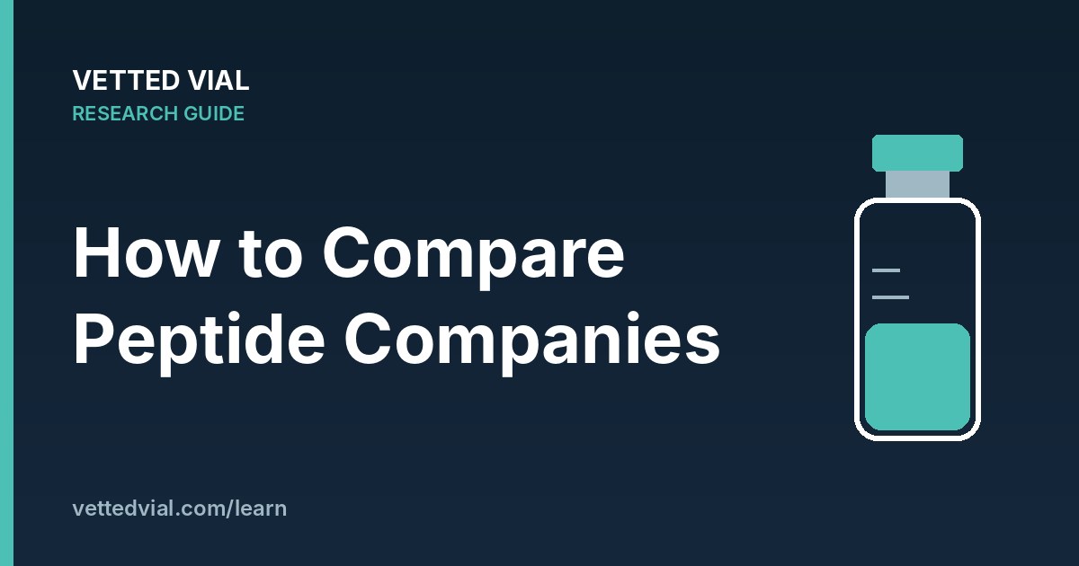 Vetted Vial research guide: How to Compare Peptide Companies: A Practical Checklist